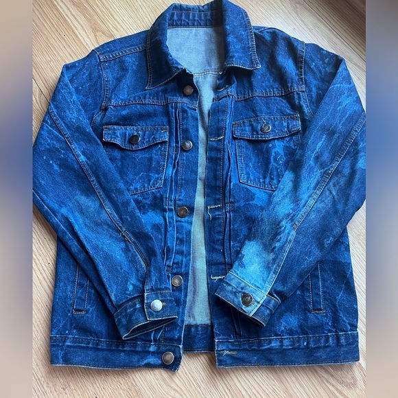 Vintage Rare One-OF-A-Kind‎ 70’s Acid Wash Denim Trucker Jacket Men’s M - Picture 2 of 14